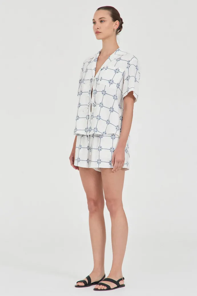 LAST ONE | Friend Of Audrey - Seashell Linen Shorts - Seashell