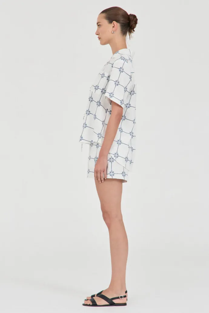 LAST ONE | Friend Of Audrey - Seashell Linen Shorts - Seashell