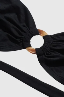 LAST ONE | ICONE - Ambre Black Bandeau Top - Italian Fabric