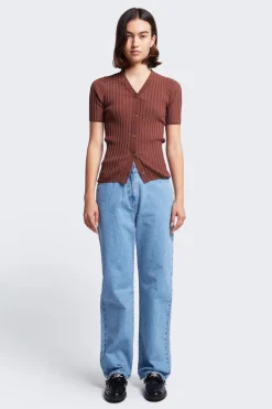 LAST ONE | Kloke - Delay Short Sleeve Knit Shirt - Cocoa