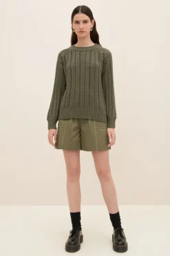 LAST ONE | Kowtow - Column Sweater - Olive