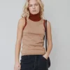 LAST ONE | Opera Sport - Juliette Top - Camel