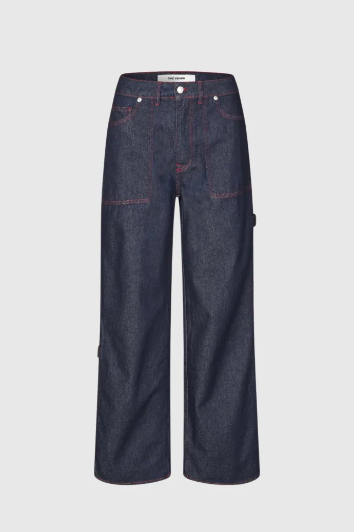 LAST ONE | Oval Square - Player Jeans - 0103 Raw Red Stitch