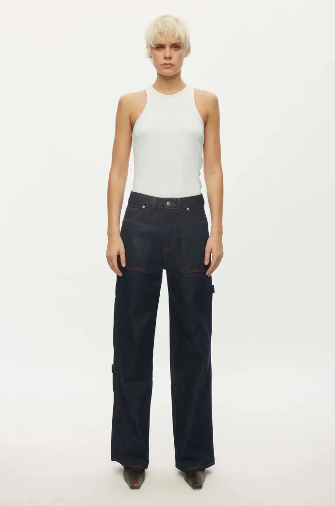LAST ONE | Oval Square - Player Jeans - 0103 Raw Red Stitch