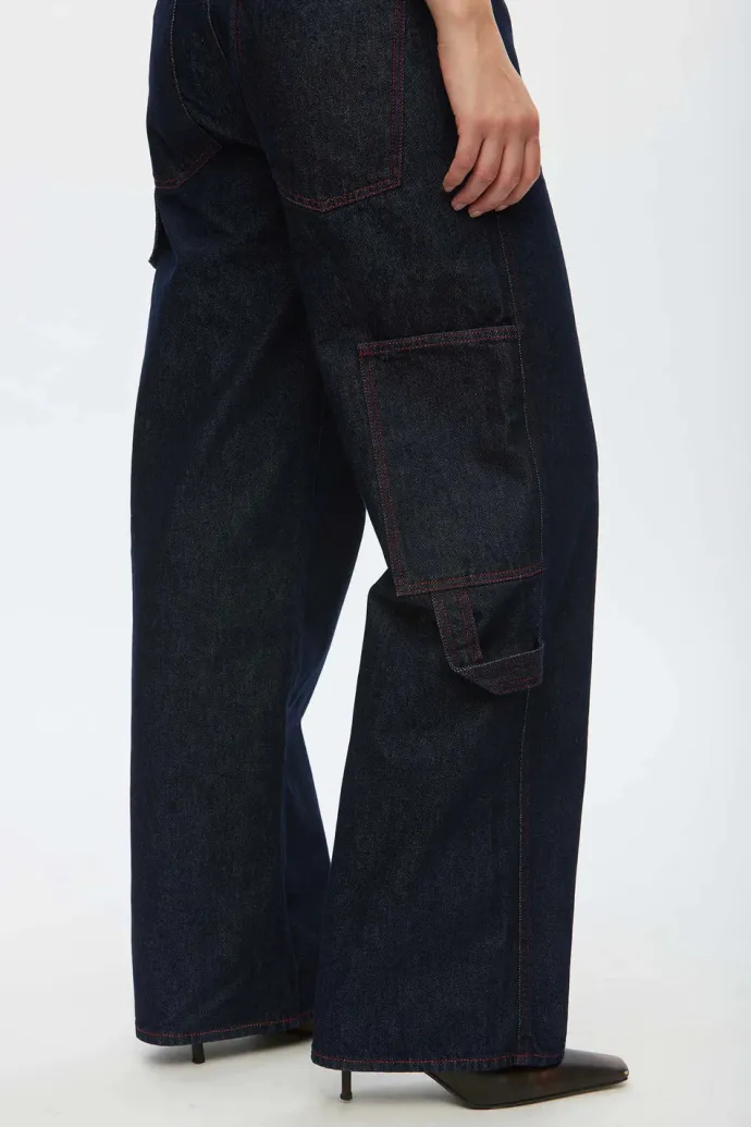 LAST ONE | Oval Square - Player Jeans - 0103 Raw Red Stitch