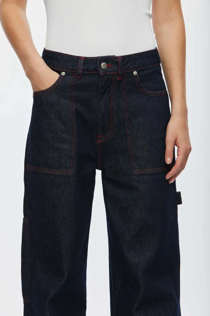 LAST ONE | Oval Square - Player Jeans - 0103 Raw Red Stitch