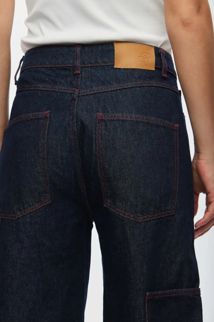 LAST ONE | Oval Square - Player Jeans - 0103 Raw Red Stitch