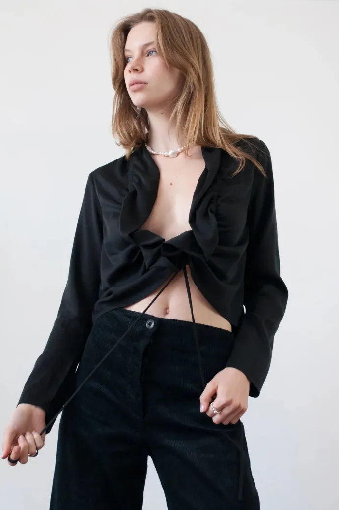 LAST ONE | Ovna Ovich - Shell We Blouse - Onyx
