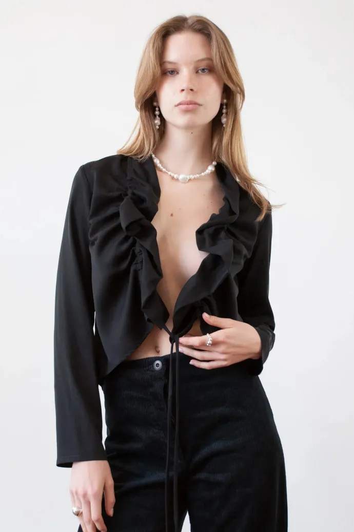 LAST ONE | Ovna Ovich - Shell We Blouse - Onyx