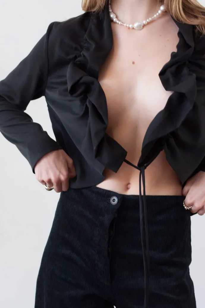 LAST ONE | Ovna Ovich - Shell We Blouse - Onyx
