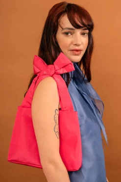 LAST ONE | Penny Sage - Bow Bag - Hot Pink
