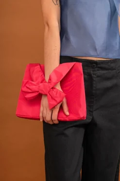 LAST ONE | Penny Sage - Bow Bag - Hot Pink
