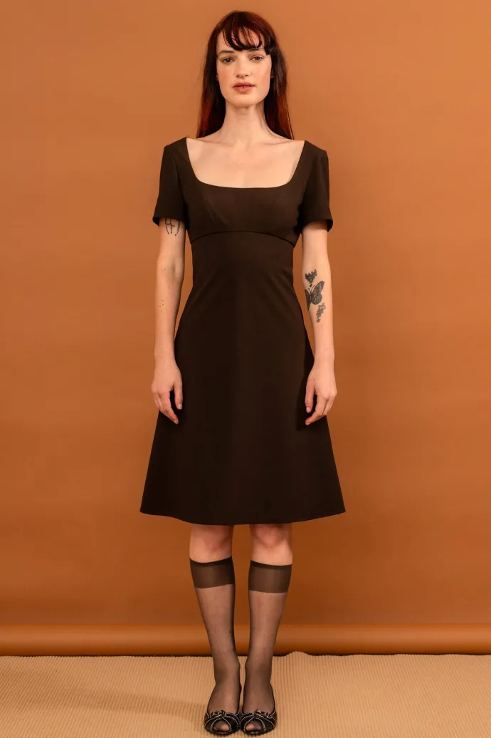 LAST ONE | Penny Sage - Nay Dress - Chocolate