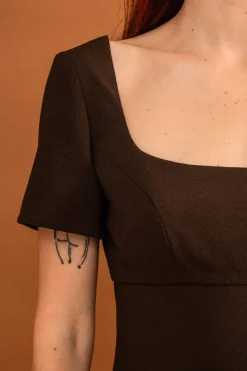 LAST ONE | Penny Sage - Nay Dress - Chocolate