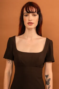 LAST ONE | Penny Sage - Nay Dress - Chocolate