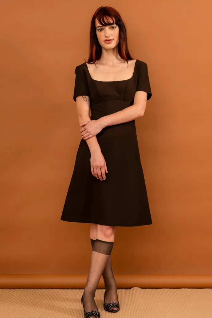 LAST ONE | Penny Sage - Nay Dress - Chocolate