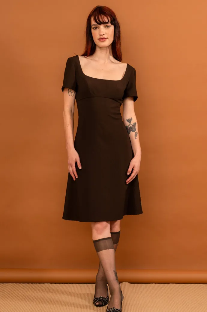 LAST ONE | Penny Sage - Nay Dress - Chocolate