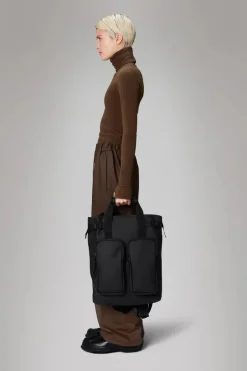 LAST ONE | Rains - Texel Tote Backpack - Black