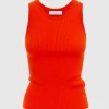 LAST ONE | ROWIE - Avery Knit Tank - Aperol Red