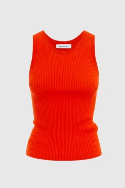 LAST ONE | ROWIE - Avery Knit Tank - Aperol Red
