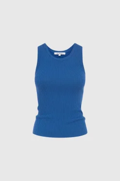 LAST ONE | ROWIE - Avery Knit Tank - Cobalt Blue