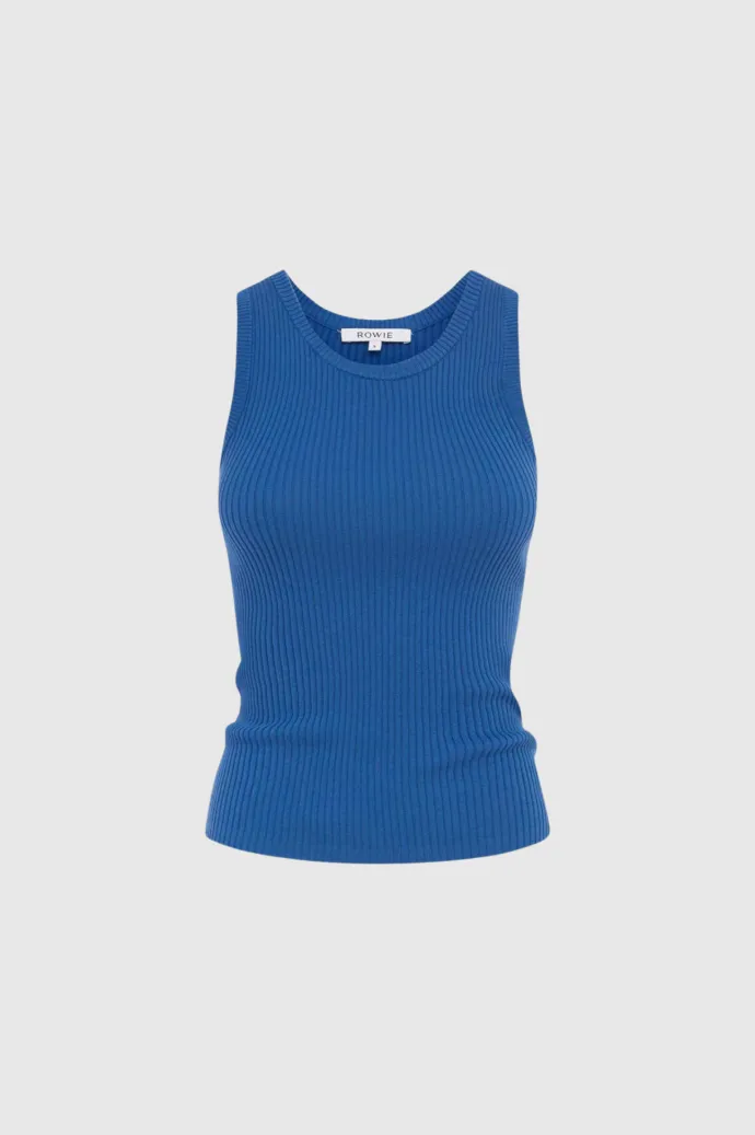LAST ONE | ROWIE - Avery Knit Tank - Cobalt Blue