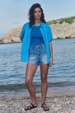 LAST ONE | ROWIE - Avery Knit Tank - Cobalt Blue
