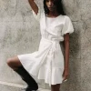 LAST ONE | ROWIE - Dara Stripe Minidress - Natural