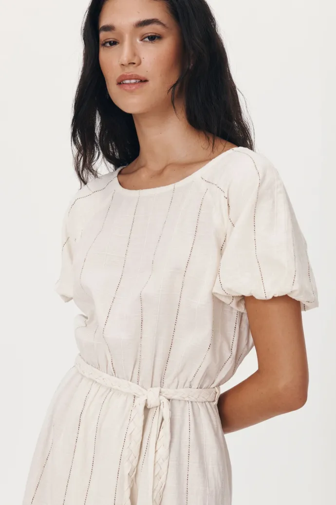 LAST ONE | ROWIE - Dara Stripe Minidress - Natural
