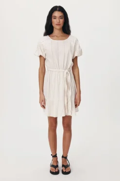 LAST ONE | ROWIE - Dara Stripe Minidress - Natural
