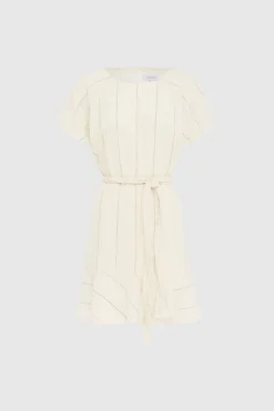 LAST ONE | ROWIE - Dara Stripe Minidress - Natural