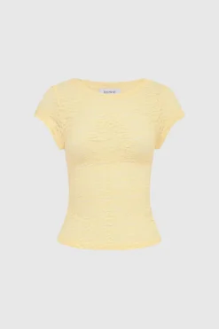 LAST ONE | ROWIE - Galo Lace Tee - Lemon