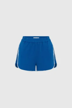 LAST ONE | ROWIE - Vera Linen Shorts - Cobalt Blue