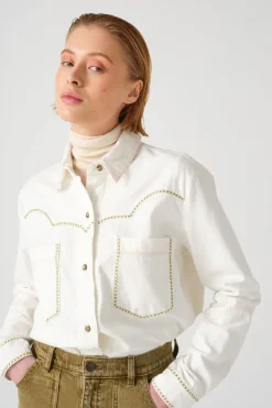 LAST ONE | Seventy + Mochi - Ray Blouse - Ecru Denim