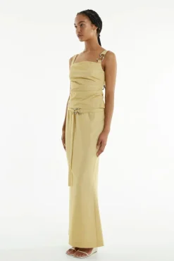 LAST ONE | Third Form - Paradigm Fluted Maxi Skirt - Citrus