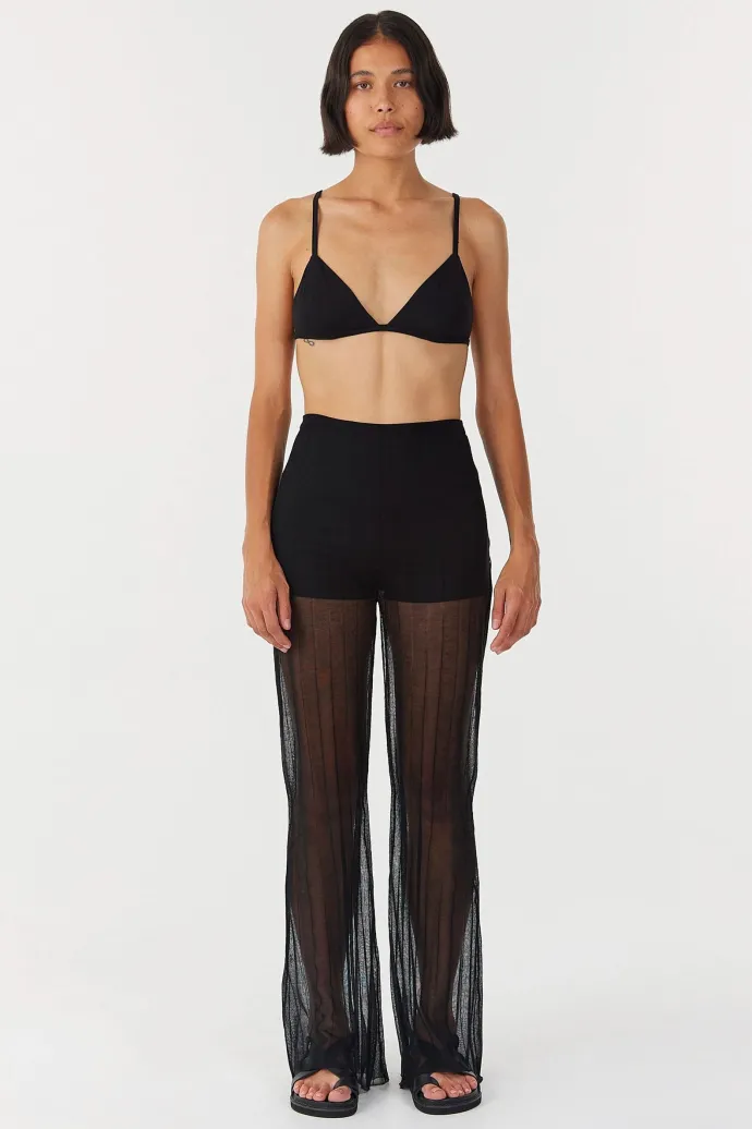 LAST ONE | Third Form - Peer Through Knit Pant - Black