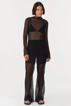 LAST ONE | Third Form - Peer Through Knit Pant - Black
