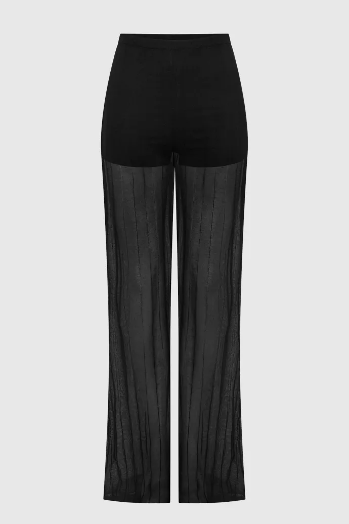 LAST ONE | Third Form - Peer Through Knit Pant - Black