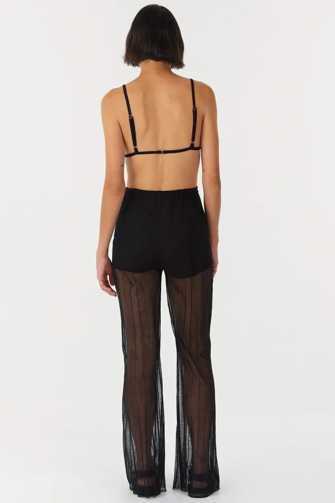 LAST ONE | Third Form - Peer Through Knit Pant - Black