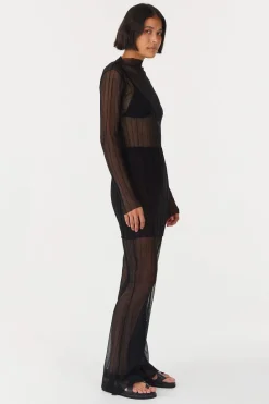LAST ONE | Third Form - Peer Through Knit Pant - Black