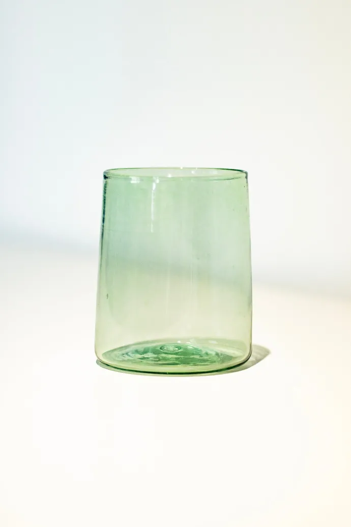 Monmouth Glass - Square Cup - Spring Green