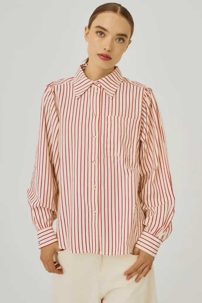 Norr - Linna Shirt - Red Stripe