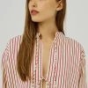 Norr - Linna Tie Shirt - Red Stripe