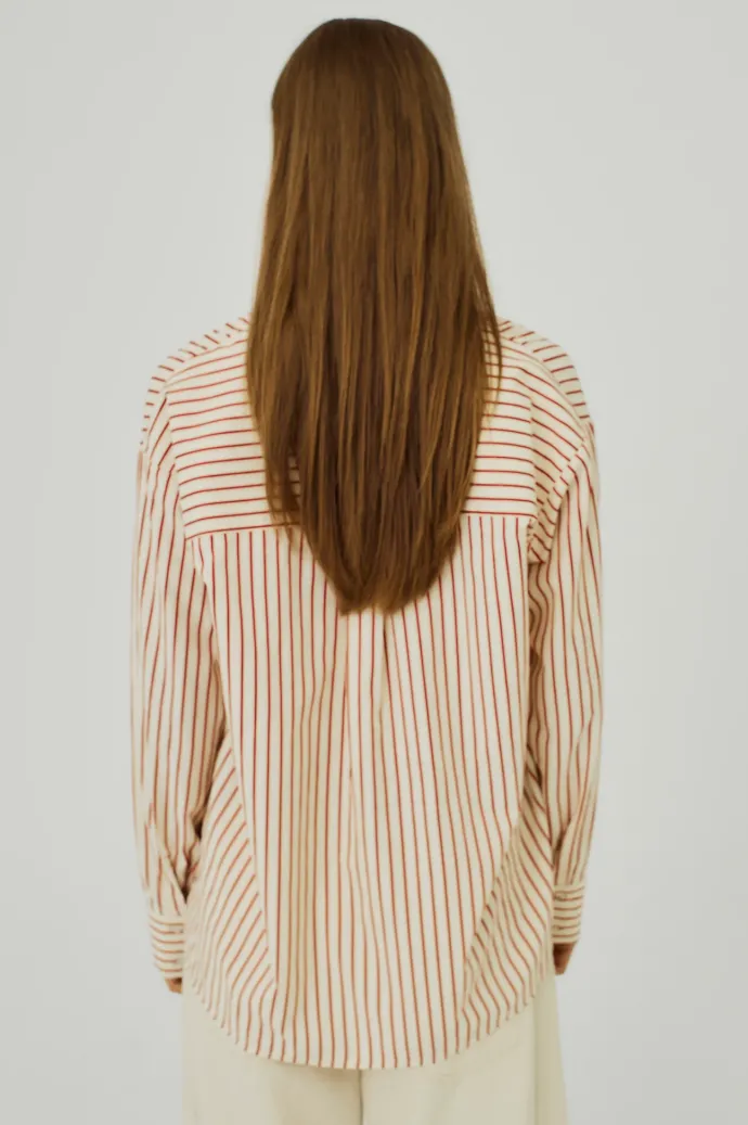 Norr - Linna Tie Shirt - Red Stripe