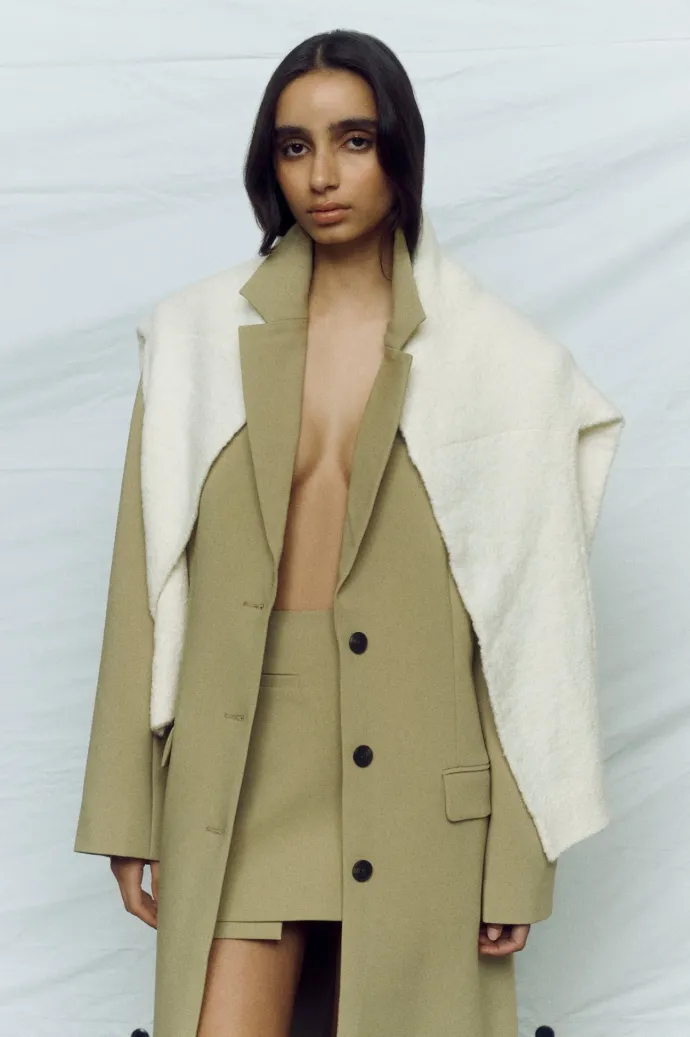 One of Others - Crawford Coat - Pale Khaki