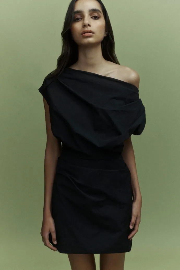 One of Others - Pallas Mini Dress - Cool Black
