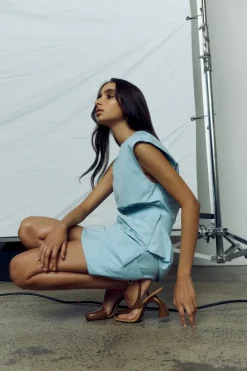 One of Others - Russo Mini Dress - Blue Haze