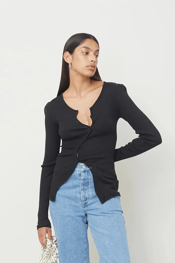 Opera Sport - Claire Seamless Cardigan - Black
