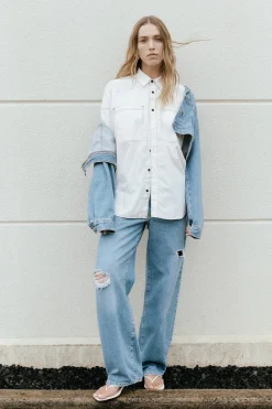 Outland Denim - Avril Low Slouchy Wide Jean - Serenity