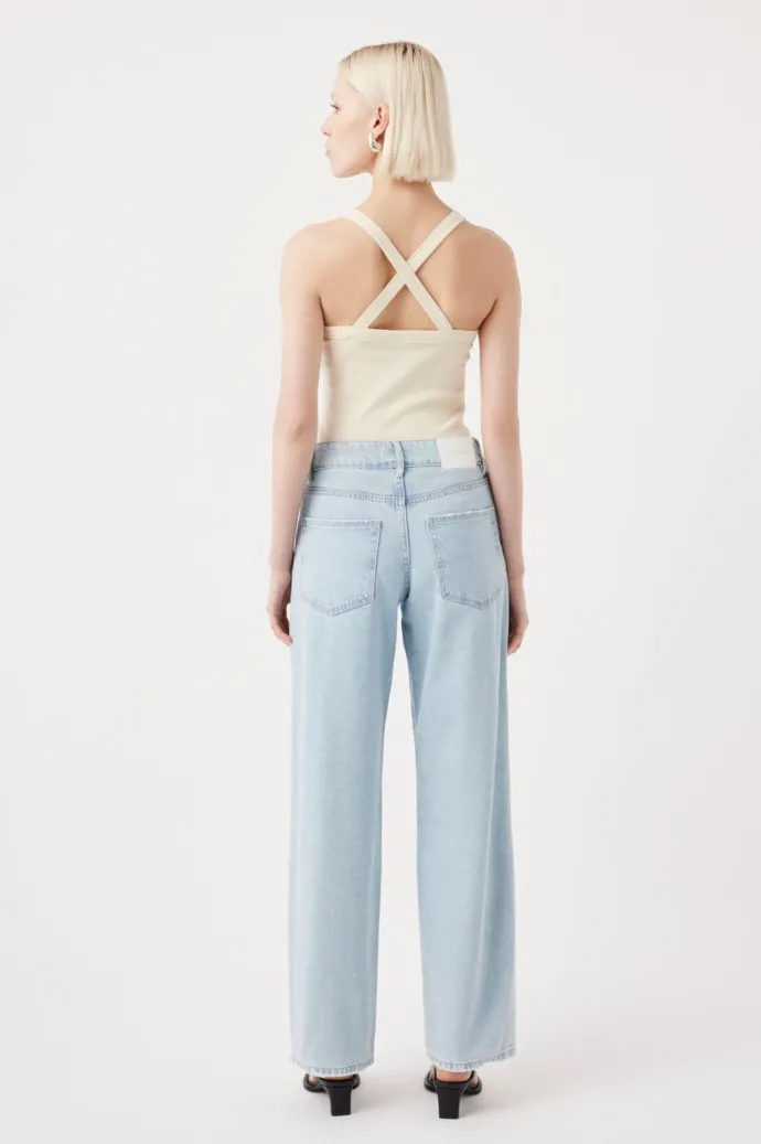Outland Denim - Avril Low Slouchy Wide Jean - Serenity